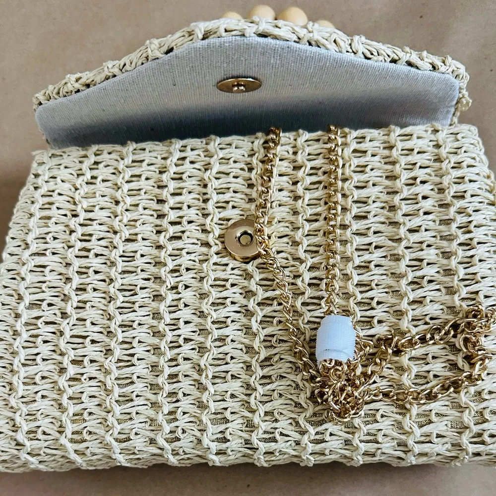 Haute Hippie Cream Textured Clutch - Picture 5 of 8